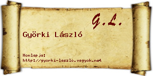 Györki László névjegykártya