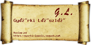 Györki László névjegykártya