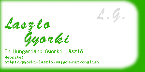 laszlo gyorki business card