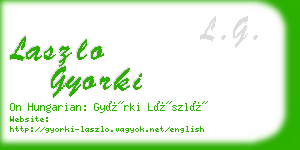 laszlo gyorki business card